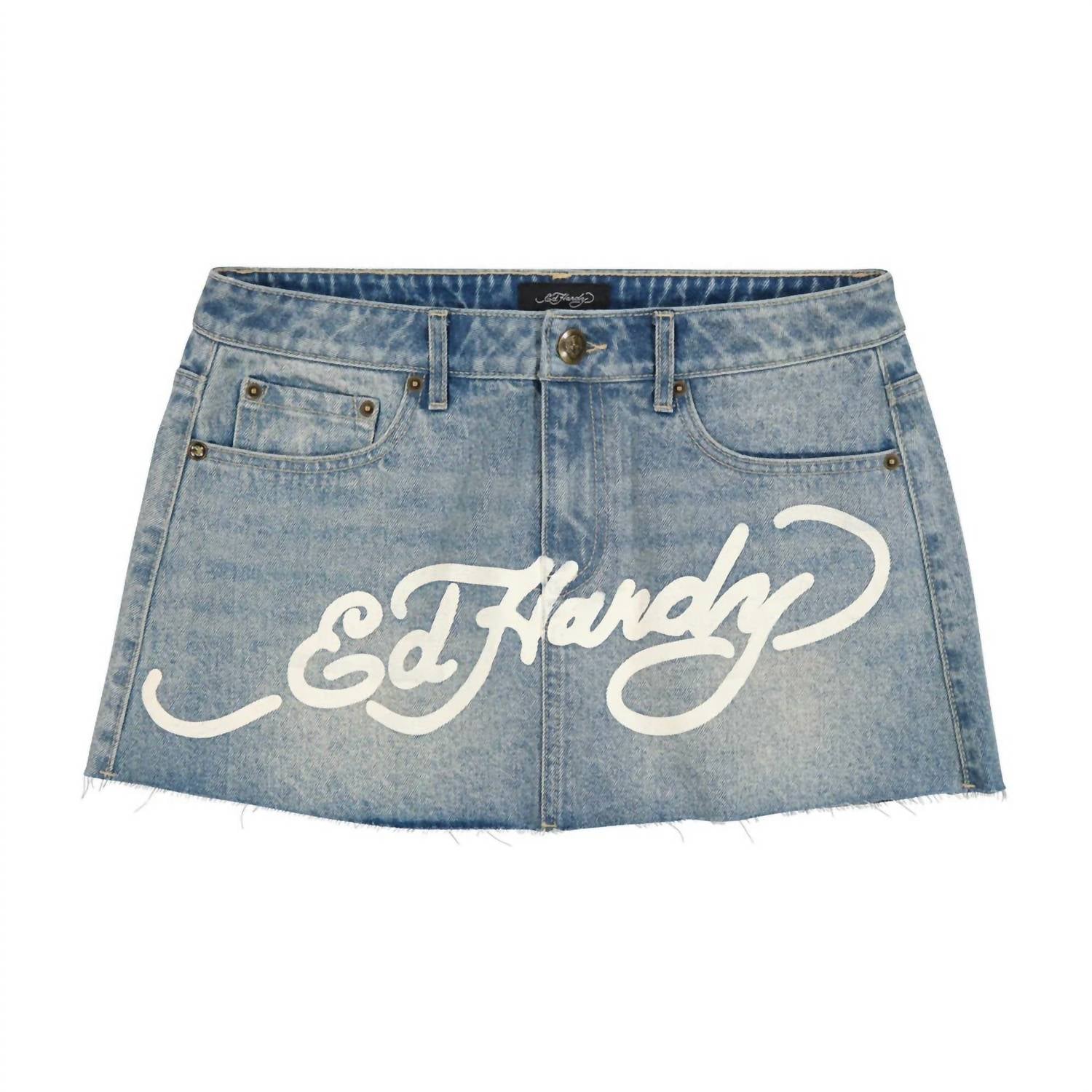 

Женская мини-юбка Dragon в цвете Light Wash Ed Hardy