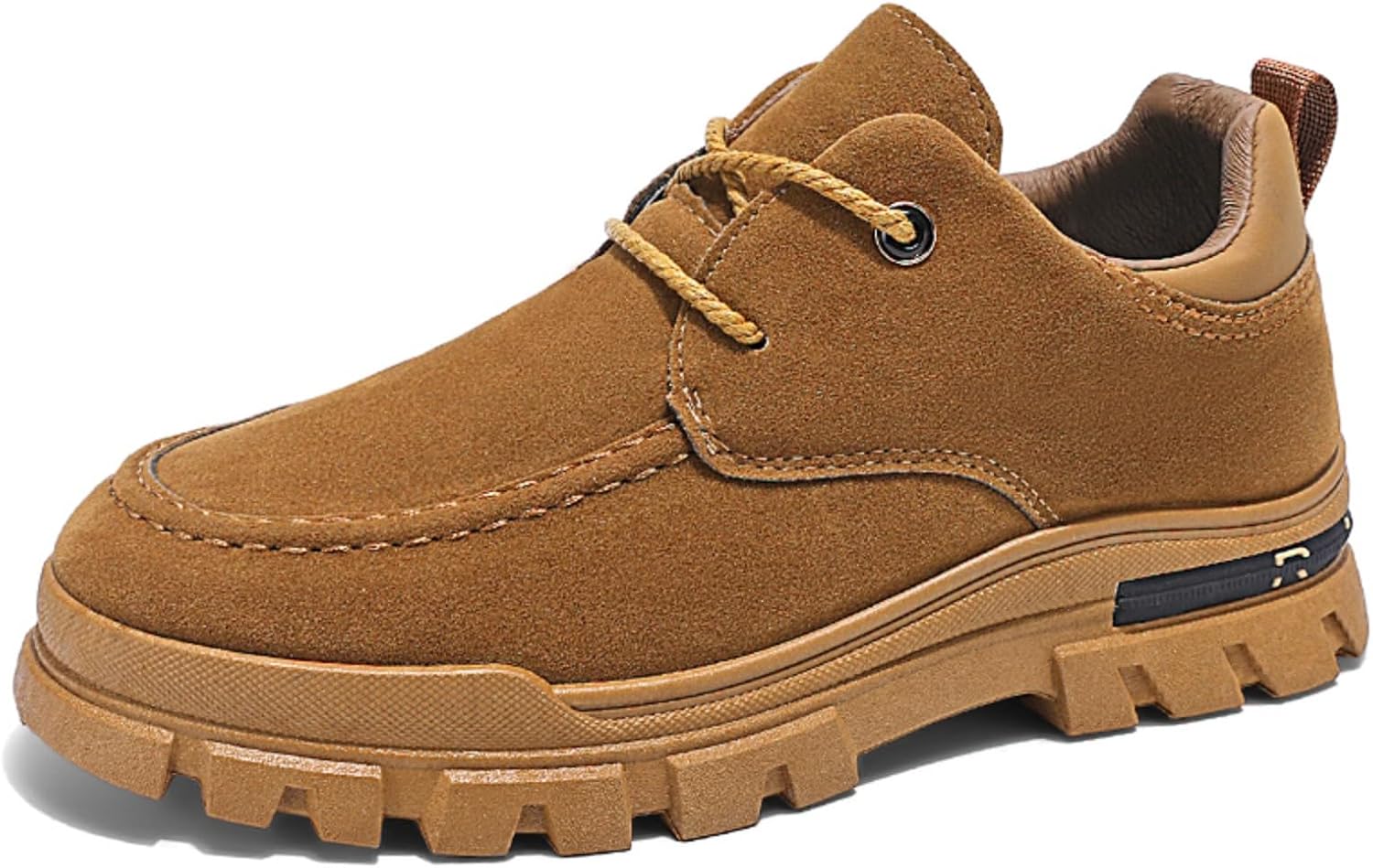 

Мужские массивные кожаные оксфорды Kelibasi с противоскользящей резиновой подошвой, дышащие ботинки для походов на шнуровке, обувь для повседневного ношения, хаки