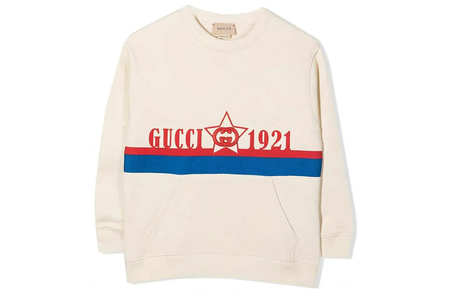 Детский свитшот с круглым вырезом GUCCI, экрю