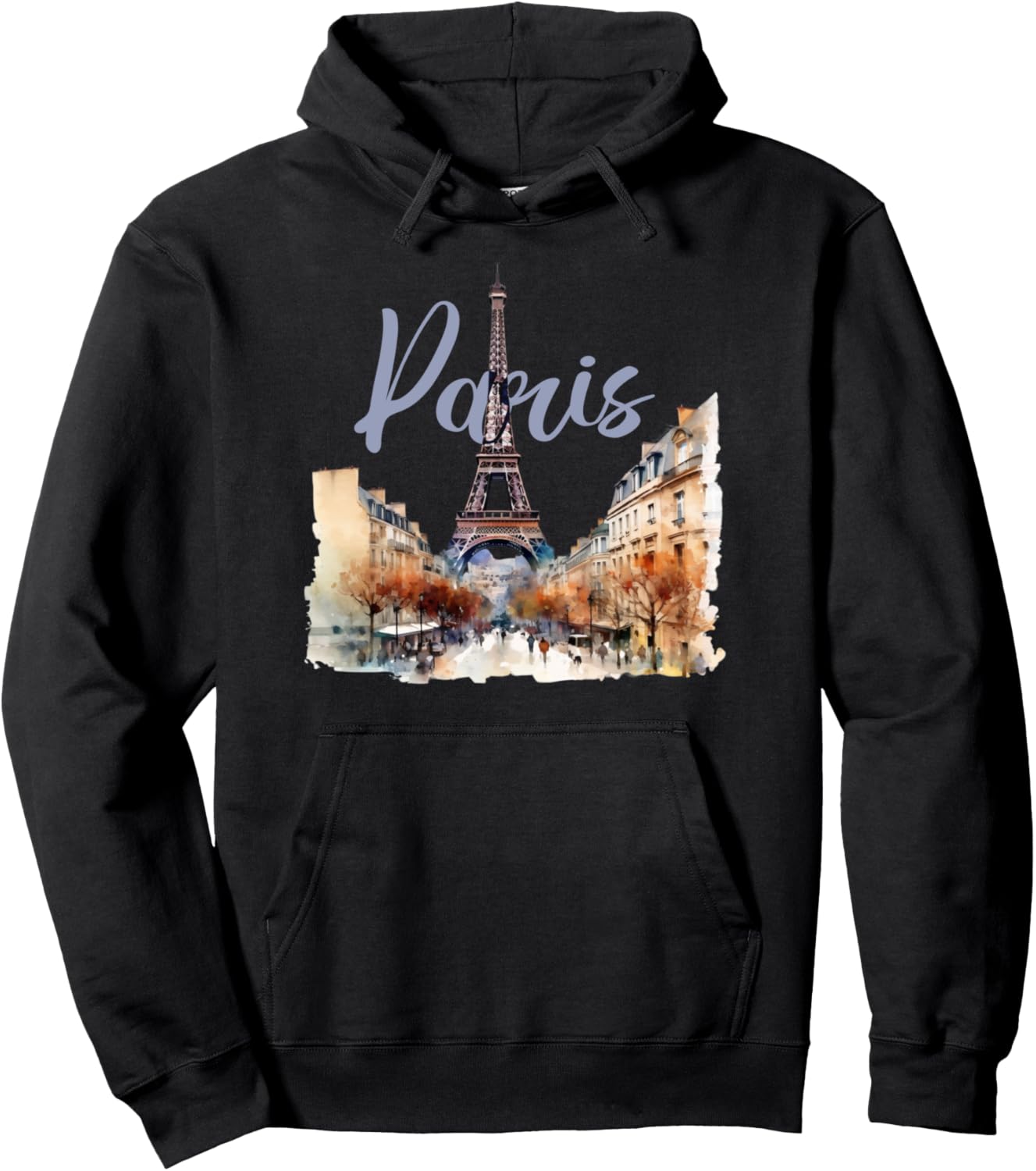 

Париж, Франция, Эйфелева башня, толстовка с акварельным рисунком Utopia Sport, черный
