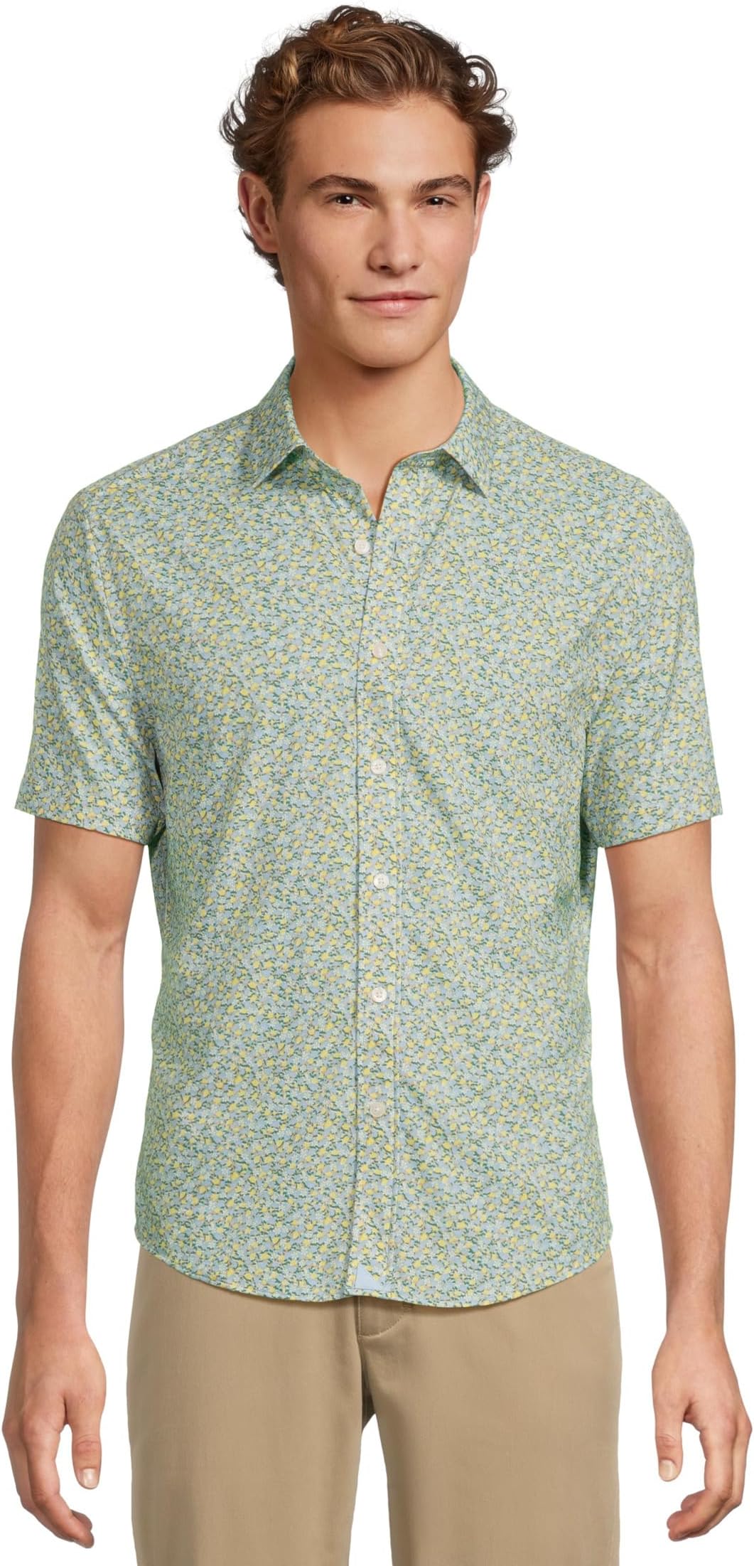 

Рубашка UNTUCKit Performance Short Sleeve Yorke Shirt, желтый