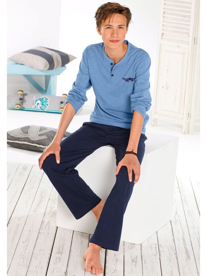 

Пижама AUTHENTIC LE JOGGER, цвет blau-meliert-marine