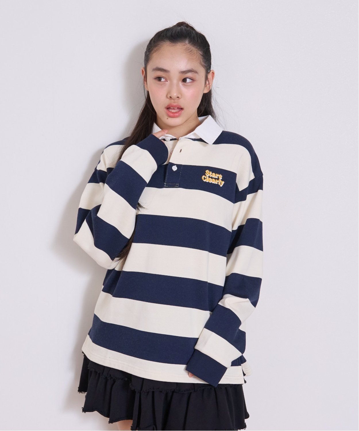 Свободный флисовый пуловер для регби из 100% хлопка Lovetoxic, navy blue