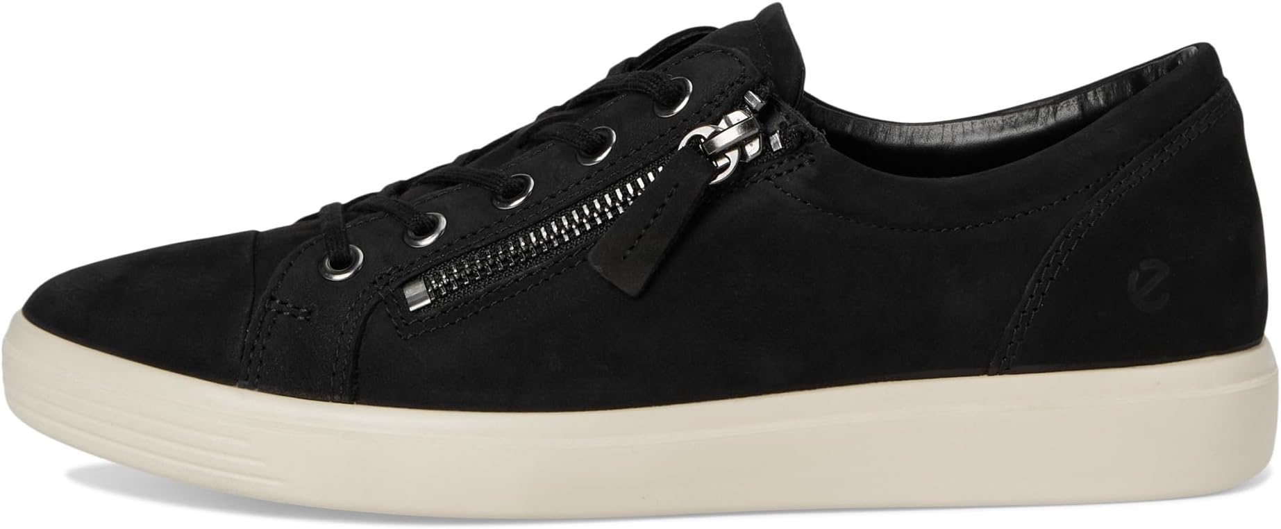 Кроссовки ECCO Soft Classic Lace Side Zip Sneaker, черный — фото 4