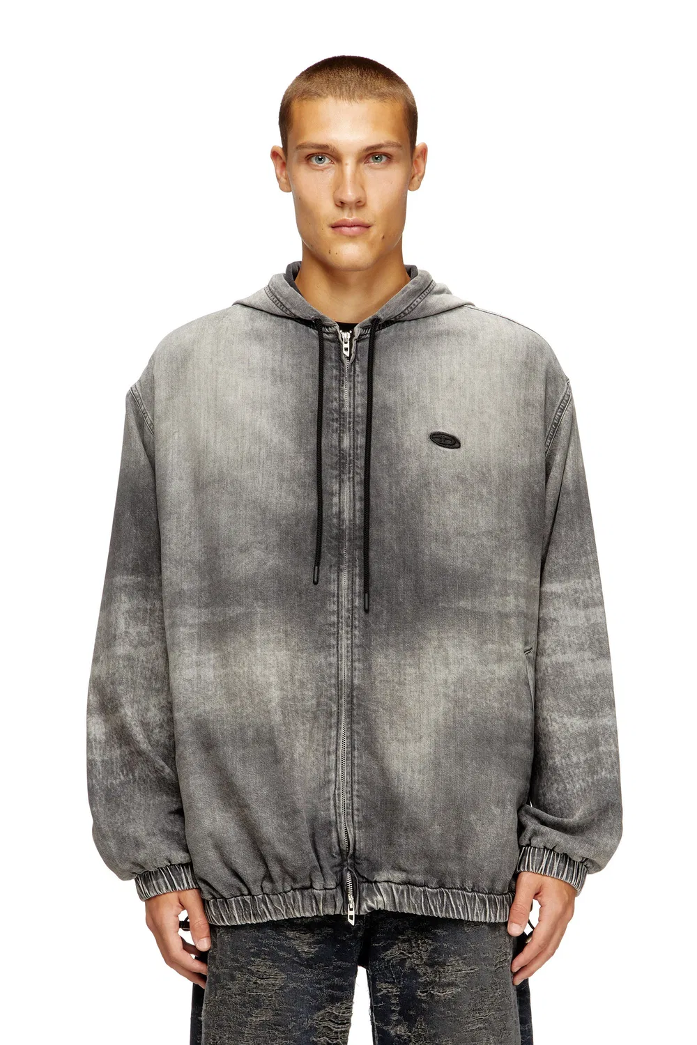 Мужская джинсовая куртка-блузон D-OFFY-S Diesel, black