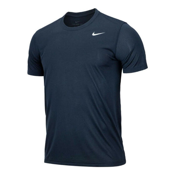 

Футболка NIKE Solid Round Neck T-Shirt 'Dark Navy Blue', синий
