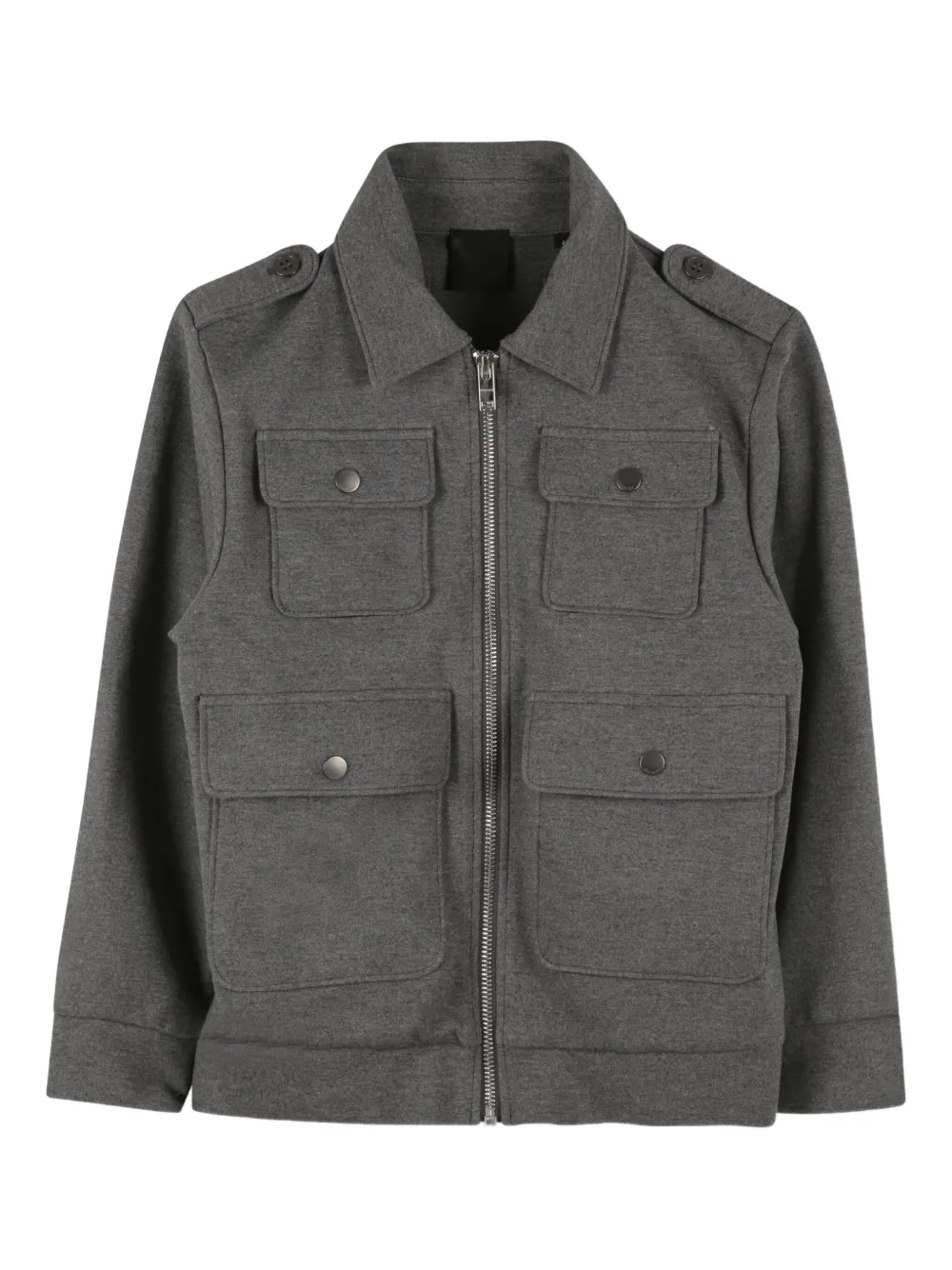 

Куртка на молнии в стиле милитари Givenchy Kids, серый