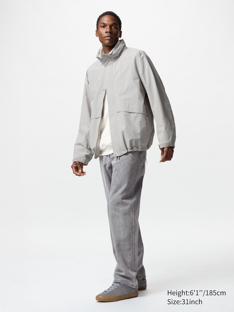 

Широкие прямые джинсы длинные Uniqlo, цвет 02 серый