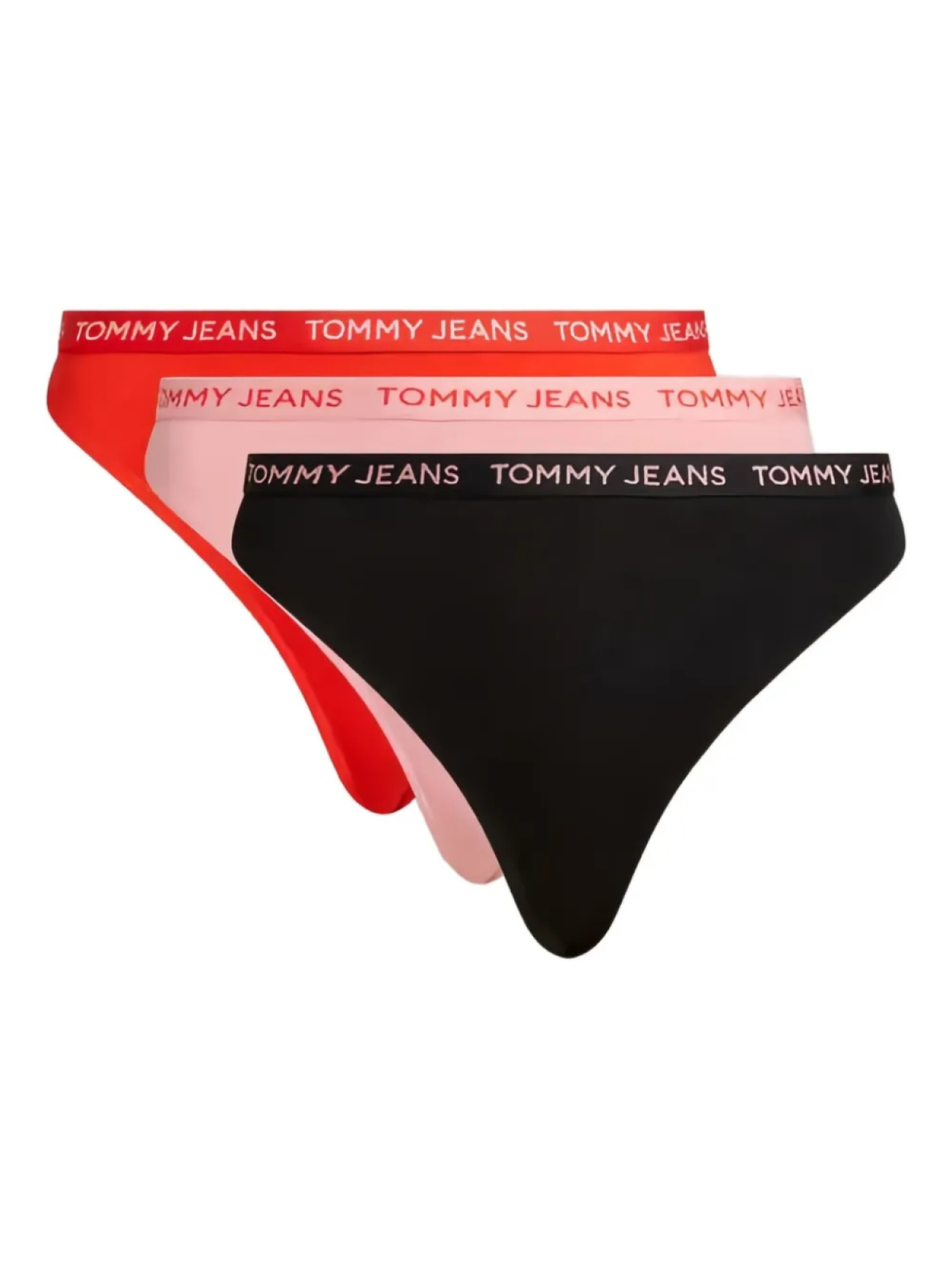 

Трусы с логотипом на поясе (упаковка из трех шт.) Tommy Jeans, черный