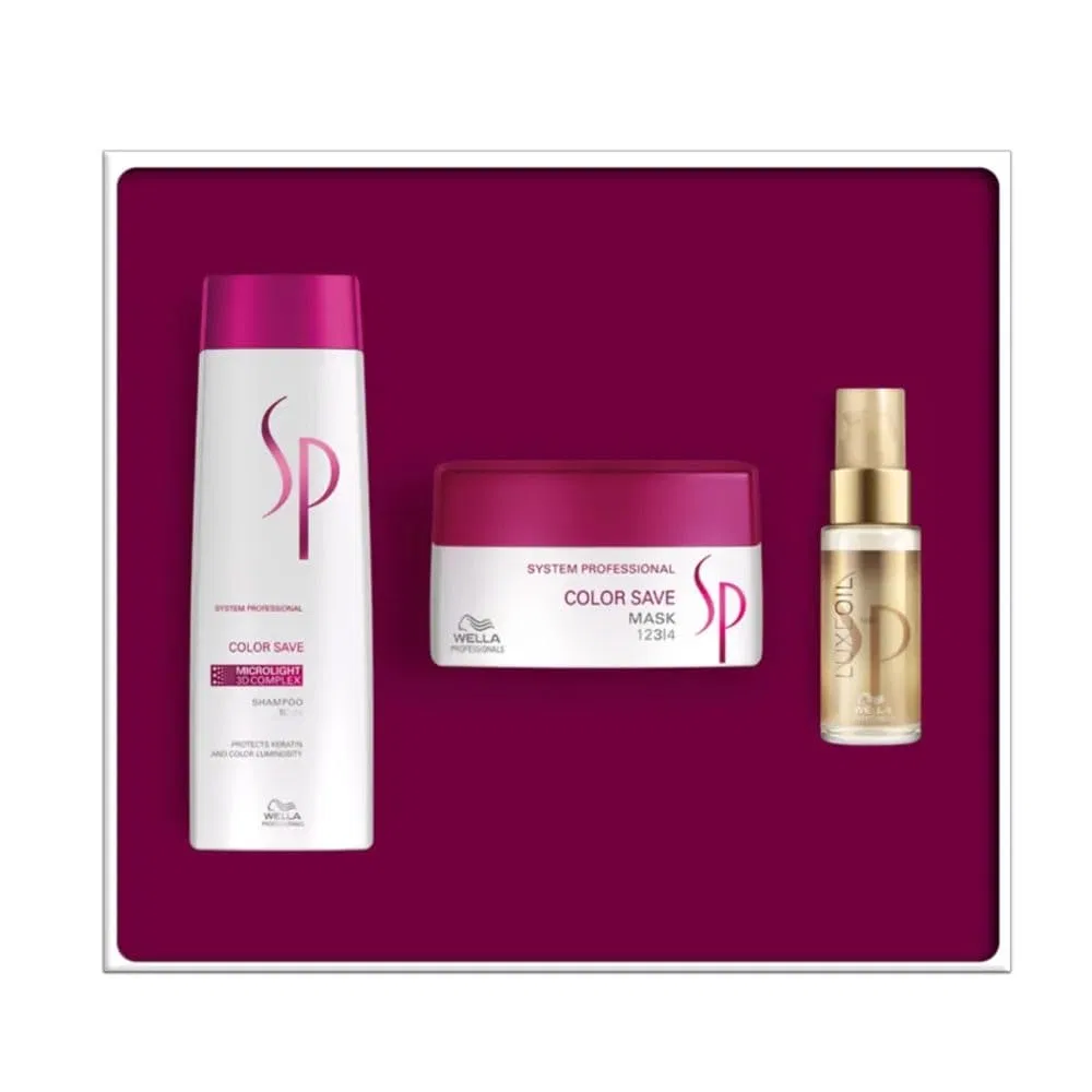 Подарочный набор Wella SP Colour Save: шампунь 250 мл + маска 200 мл + масло Luxeoil 30 мл Wella Professionals — фото 2