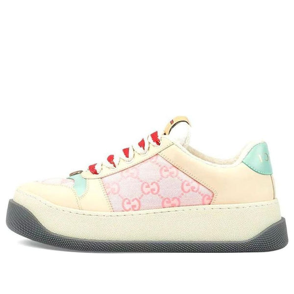 Кроссовки screener sneaker 'gg monogram beige pink' Gucci, розовый