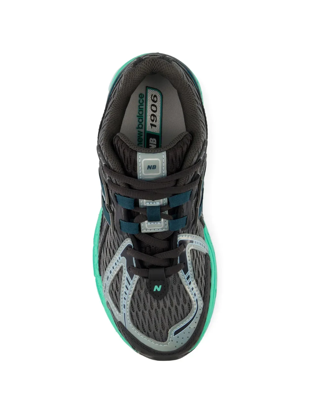 Кроссовки 1906 на шнуровке New Balance Kids, черный — фото 4