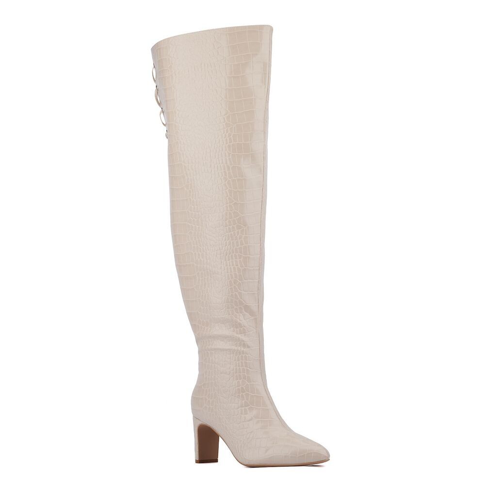 

Модные женские сапоги до бедра высокой и широкой ширины Hyya Fashion to Figure, цвет Bone Croc