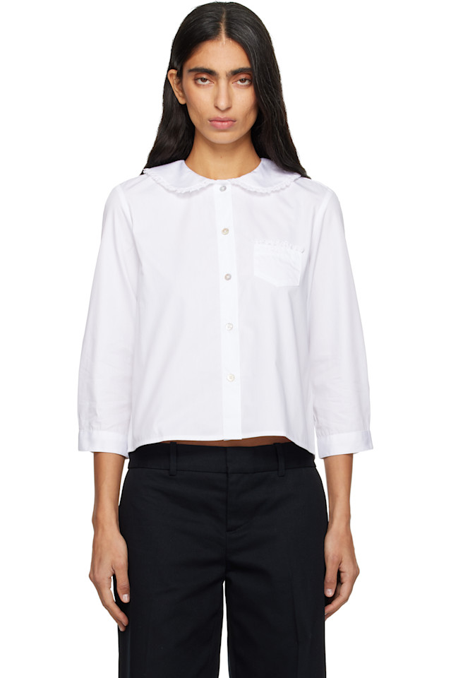 

Рубашка Бьюэлл Sandy Liang, белый