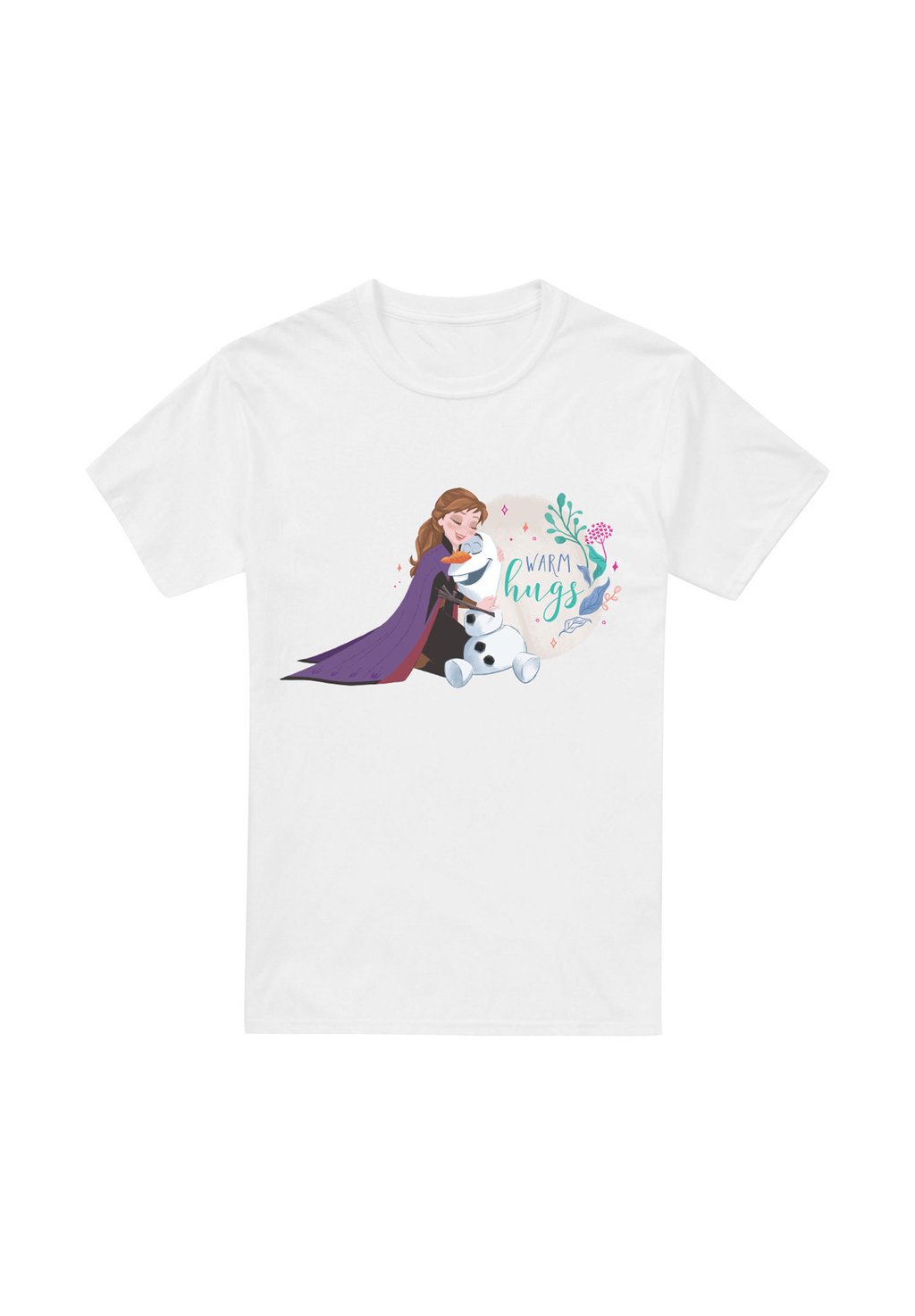 

Футболка с принтом FROZEN ANNA AND OLAF LIKE WARM HUGS Disney, белый