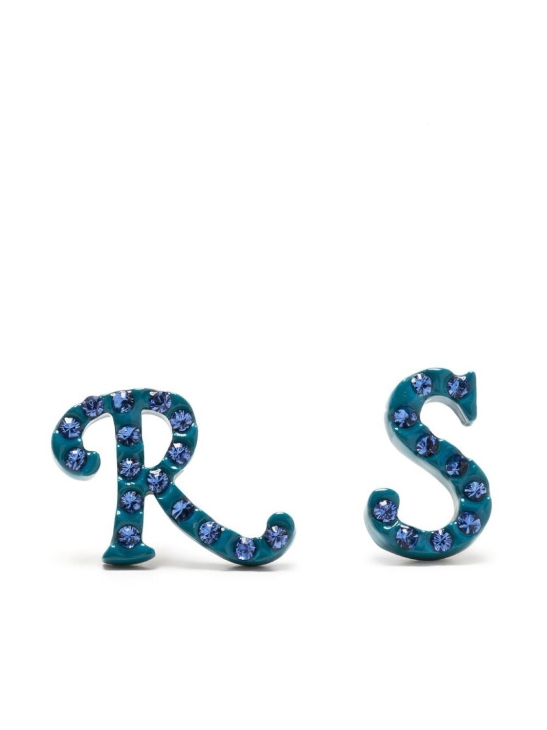 

Серьги-гвоздики со стразами Raf Simons, синий