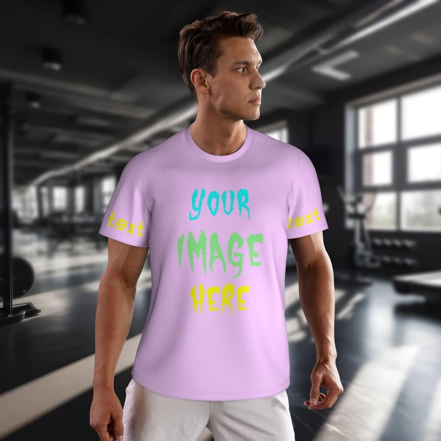 Футболка Custom для мужчин с фото и текстом — фото 4