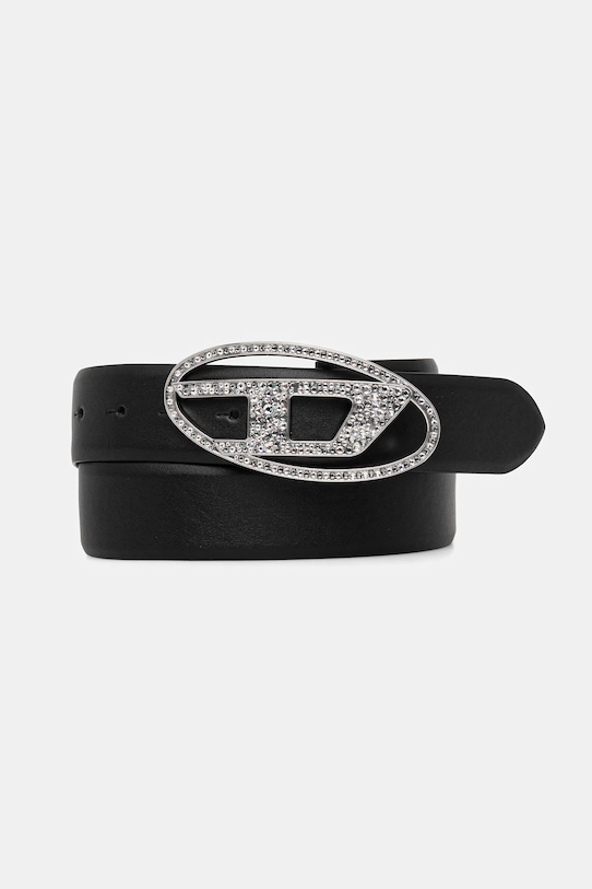 

Ремень из кожи STRASS с логотипом OVAL D B-1DR Diesel, черный