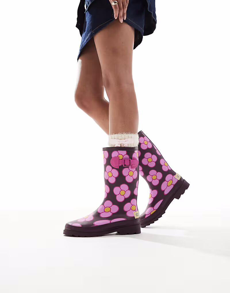 Резиновые сапоги Regatta Orla Kiely Quarter в красном цвете
