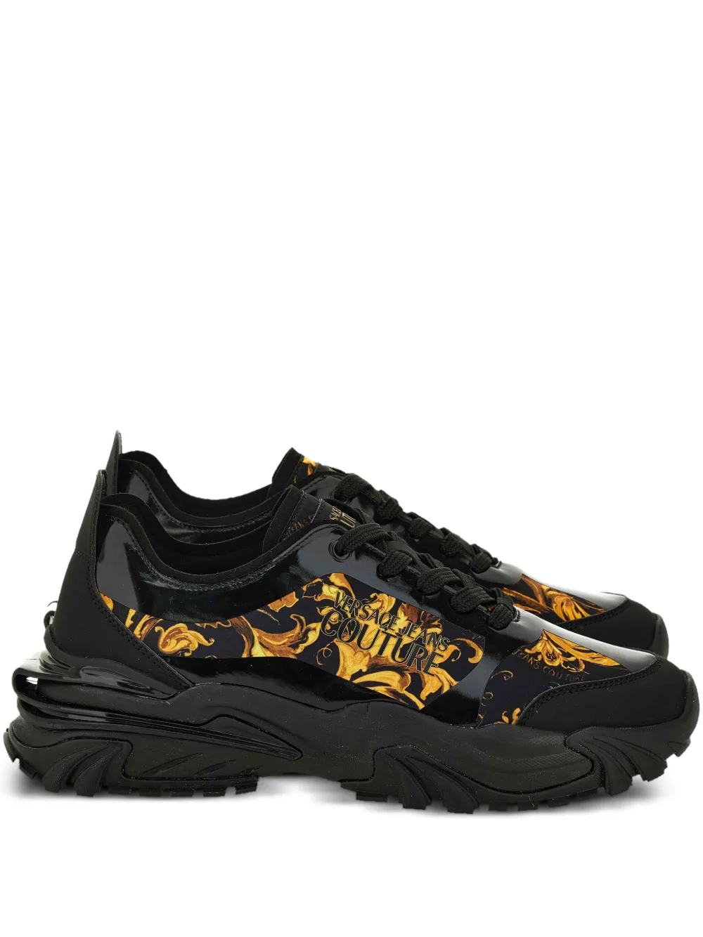 

Кроссовки с принтом Baroque Versace Jeans Couture, черный