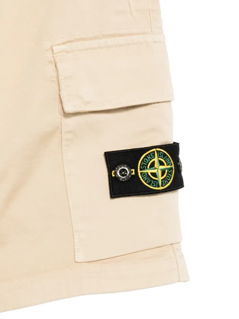 Шорты с эластичным поясом Stone Island Junior, бежевый — фото 3