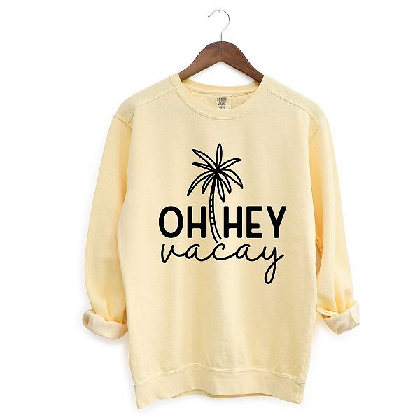 

Худи с эффектом поношенности Hey Vacay с пальмой Simply Sage Market, Butter