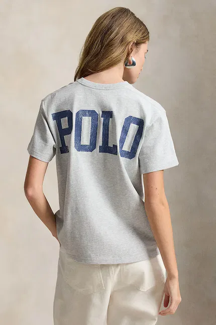 Футболка с коротким рукавом меланжевая Polo Ralph Lauren, серый — фото 2