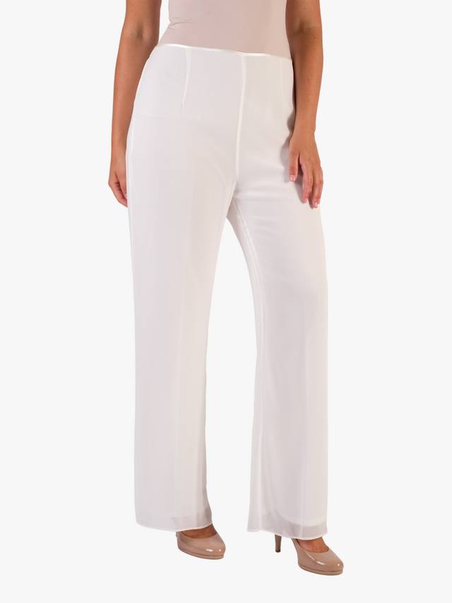 

Жаккардовые брюки на подкладке из шифона chesca, Ivory