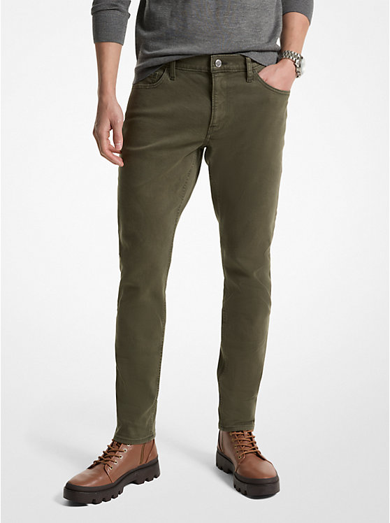 

Джинсы Slim-Fit из эластичного хлопка Michael Kors, зеленый