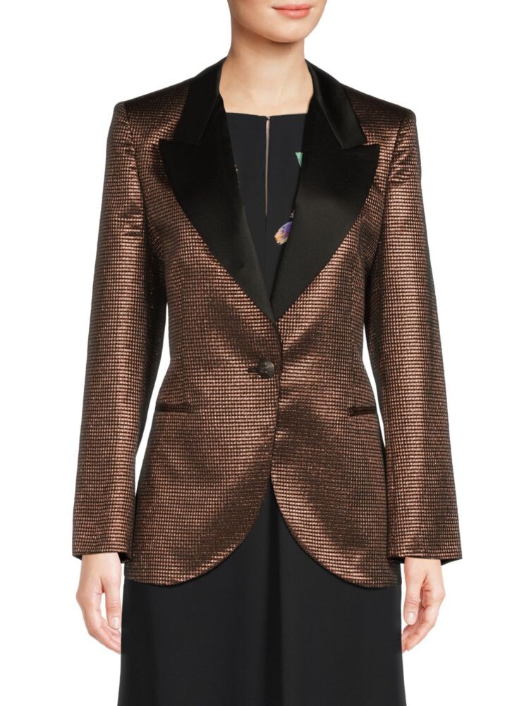

Фактурный пиджак металлик Etro, бронза