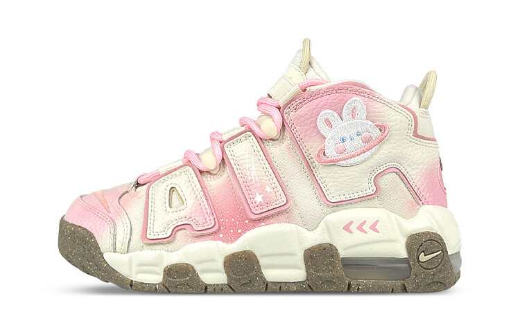 

Баскетбольные кроссовки Air More Uptempo Vintage женские, среднего размера, бежевый/розовый Nike