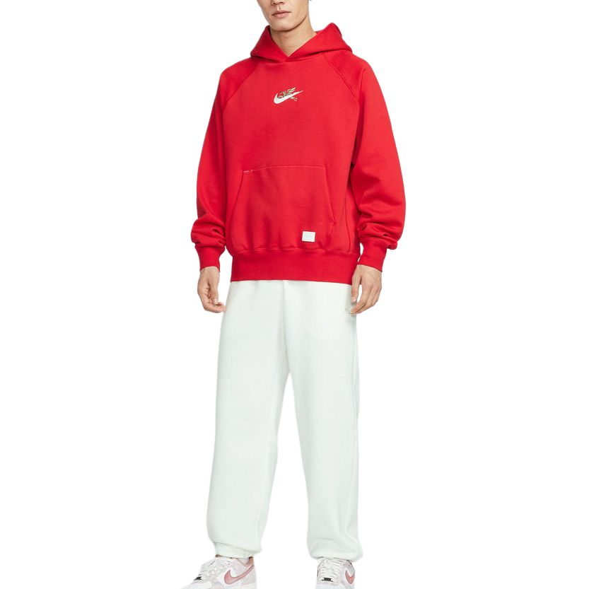 Nike Толстовка мужская красная с капюшоном Moderate — фото 4