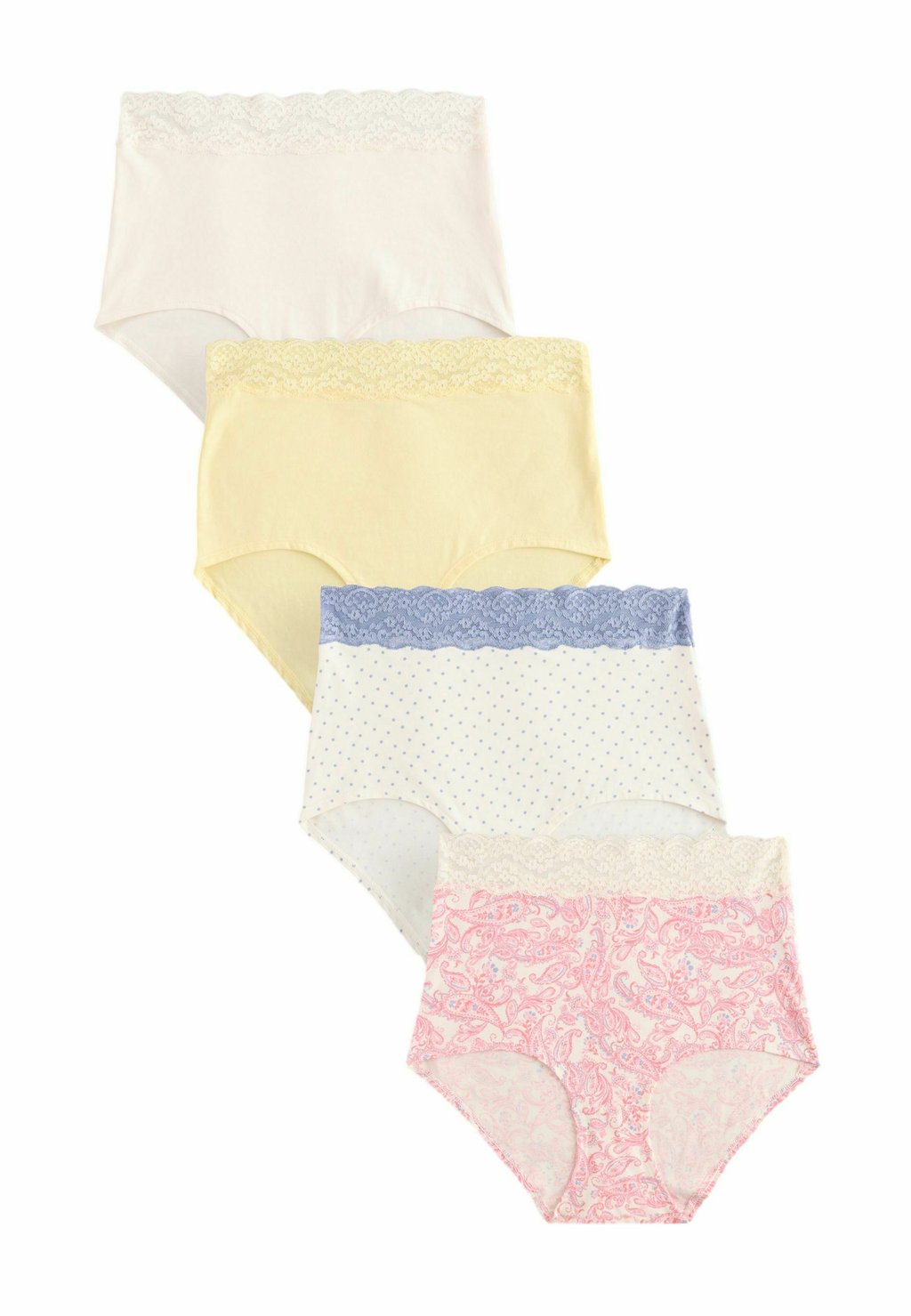 

Трусы-брифы PRINT HIGH LEG TRIM FOUR PACK Next, фуксия