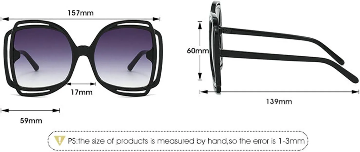 

Солнцезащитные очки Helena Butterfly в большой оправе для женщин, модные, с градиентным переходом цвета, увеличенного размера, популярные розовые очки S68, C4