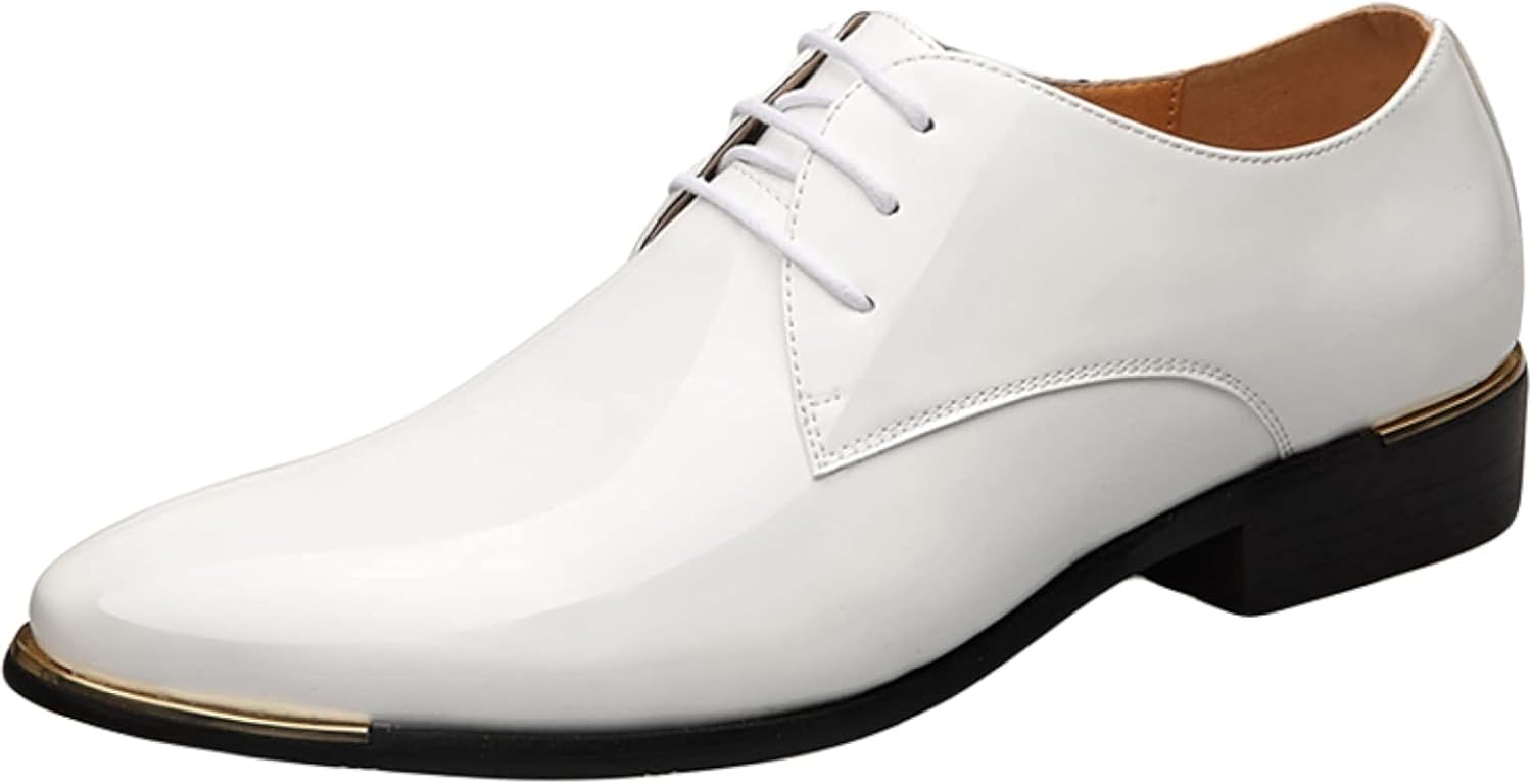 

Мужские туфли OXCOWNIU из лакированной кожи, свадебные и праздничные туфли, классические оксфорды на шнуровке, удобные офисные туфли, белый