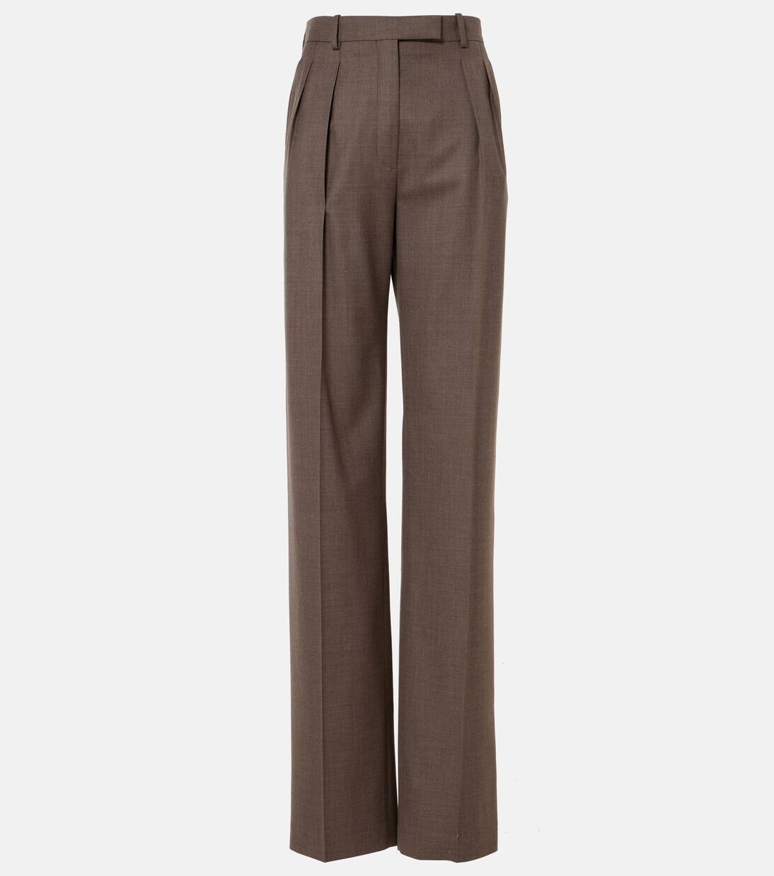 

Широкие брюки из натуральной шерсти Чад Loro Piana, цвет loom brown