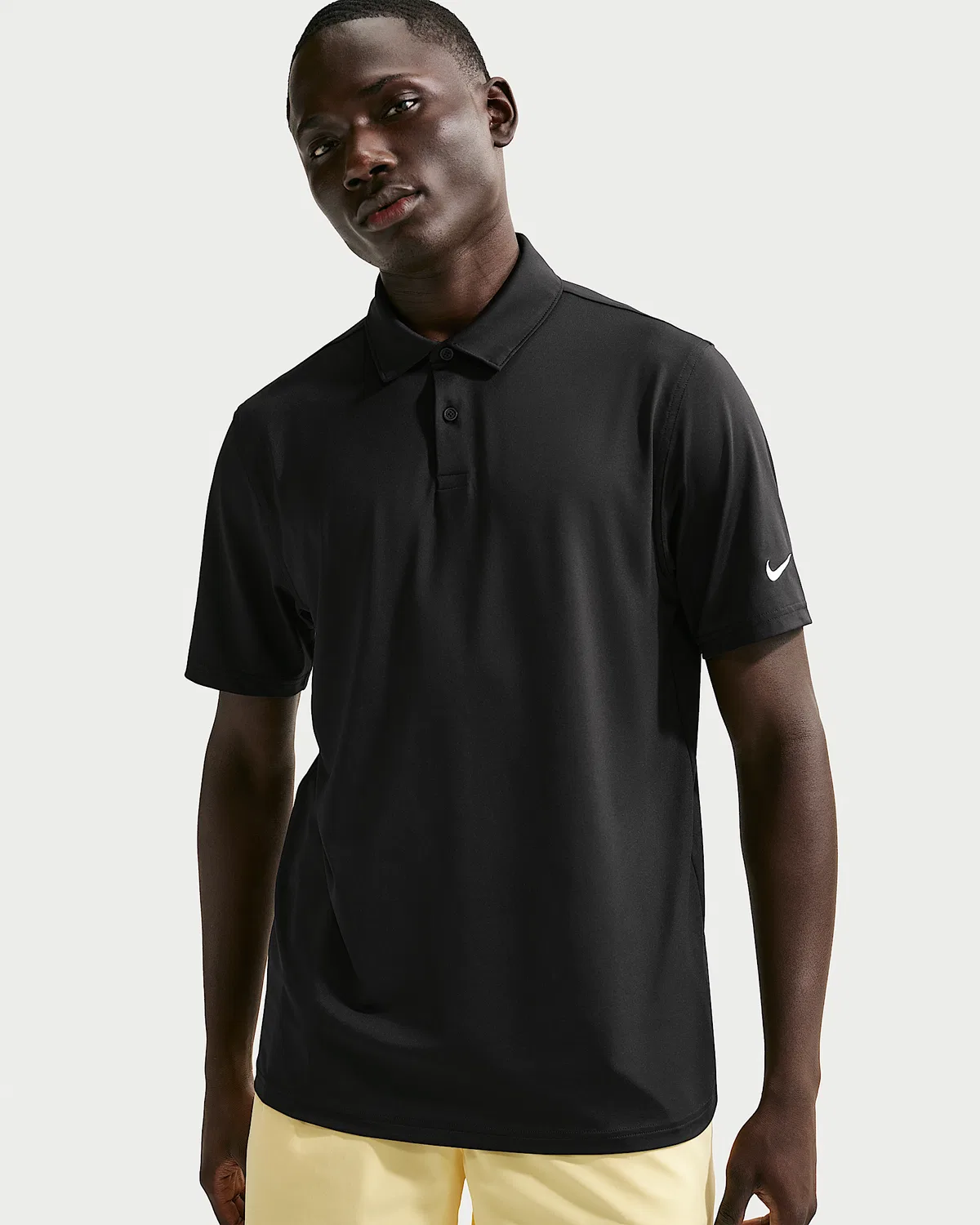 Мужское поло Nike Velocity Dri-FIT Sleeve Logo Golf, Black/White