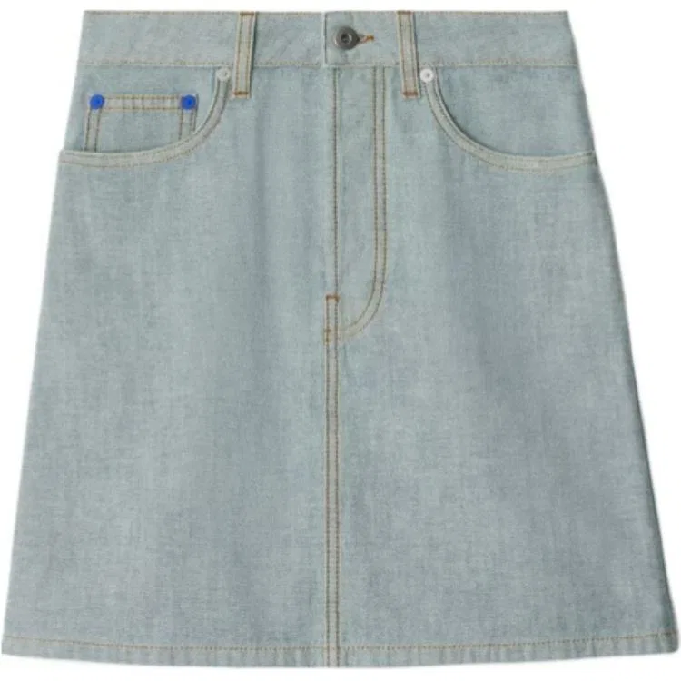 Юбка джинсовая EKD jacquard Burberry, Denim синий