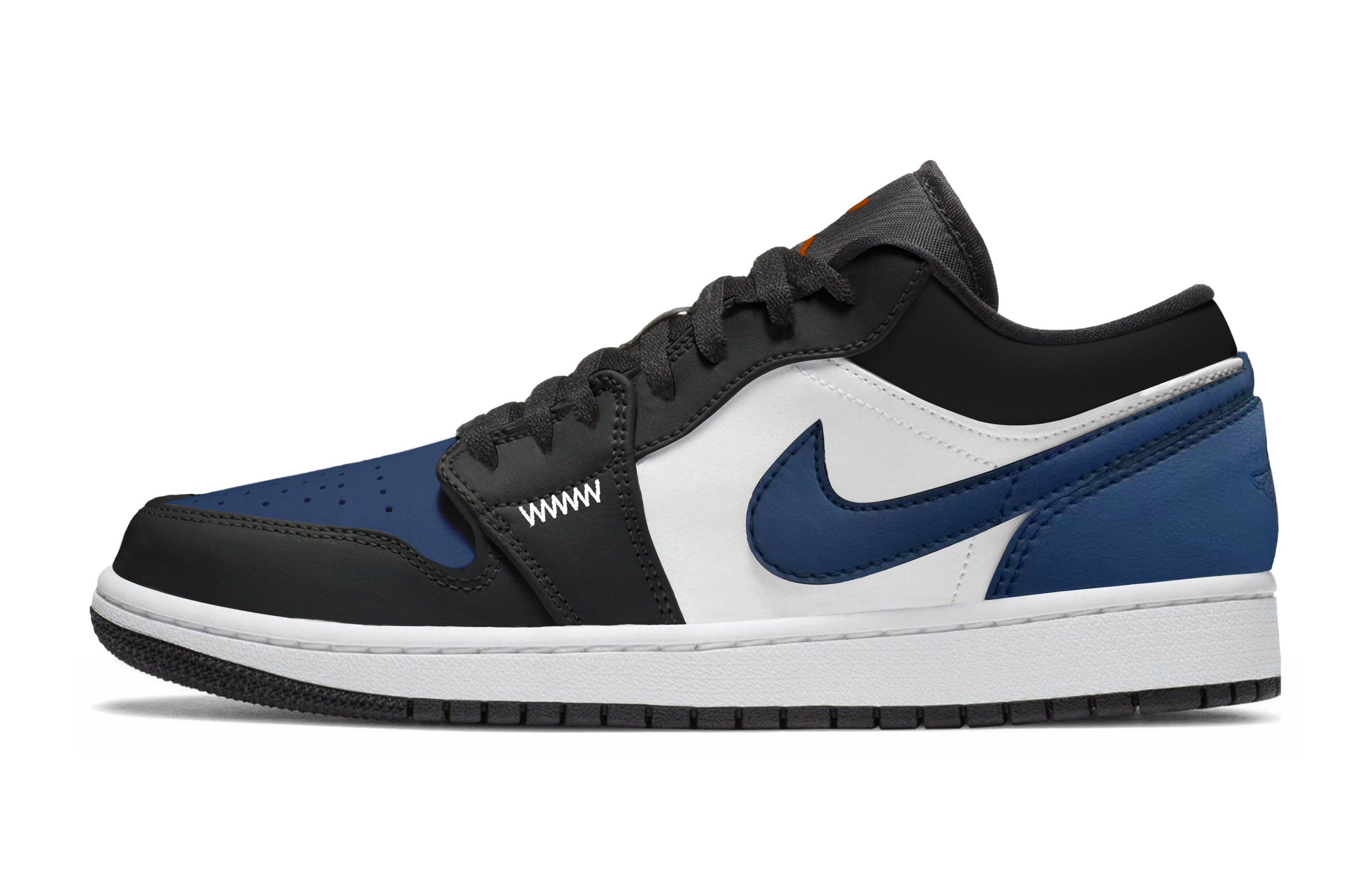 Jordan Air 1 Abrasion Resistant Low top Vintage Basketball Shoes мужские черные синие — фото 3