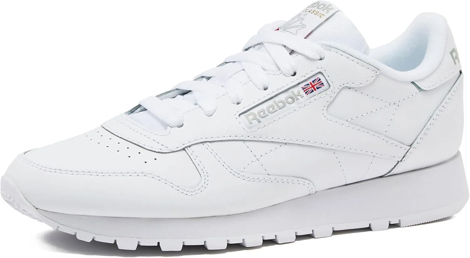 Женские классические нейлоновые кроссовки Reebok, облегающие, на шнуровке, модные, Footwear White Footwear White Pure Grey3