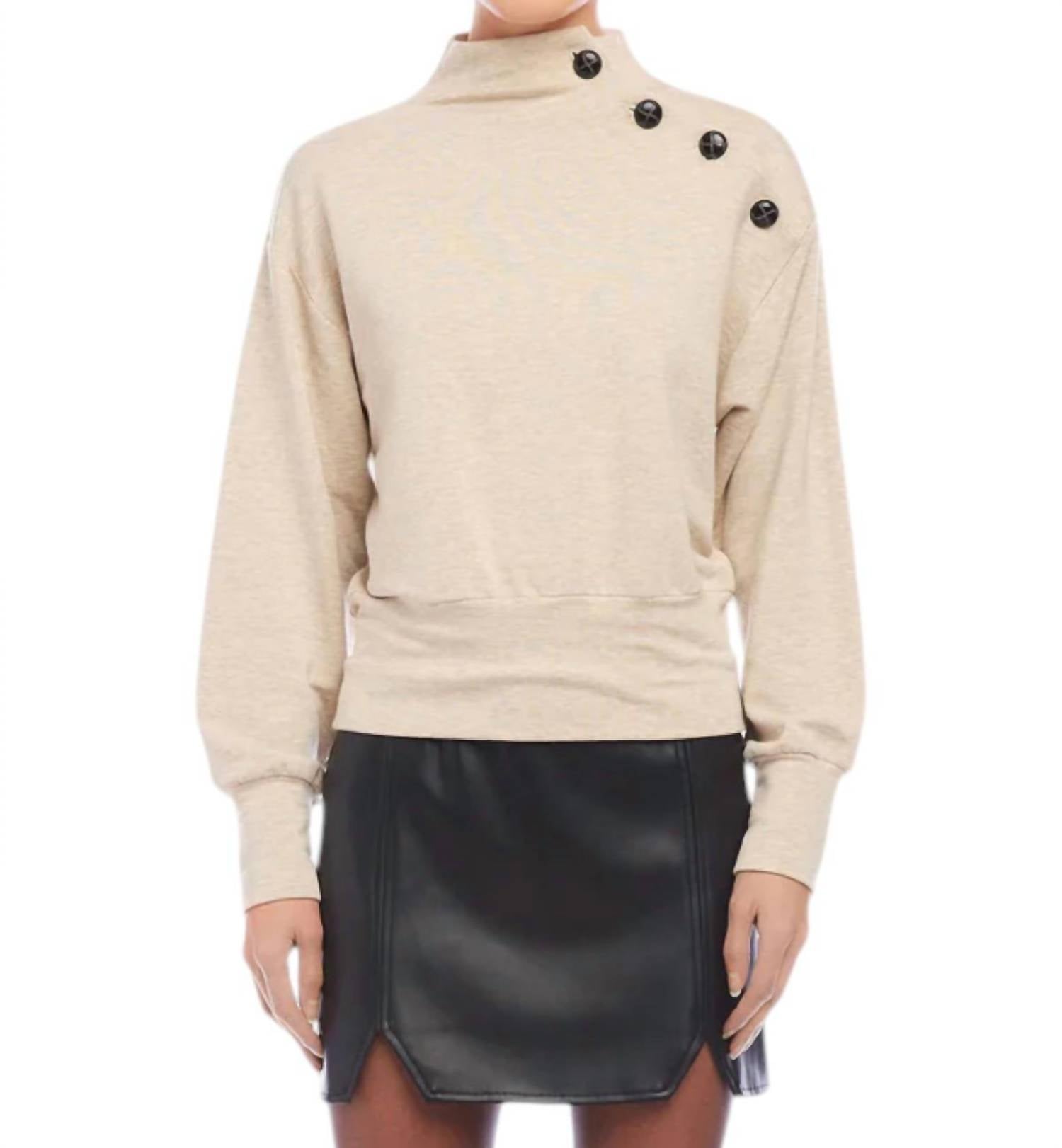 

Топ Tessa Mock Neck в цвете Oat Fifteen Twenty