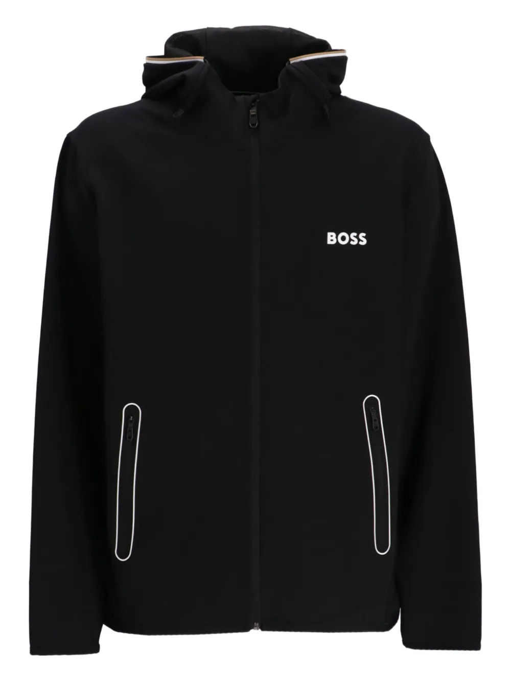 

Спортивная куртка на молнии с капюшоном BOSS, черный