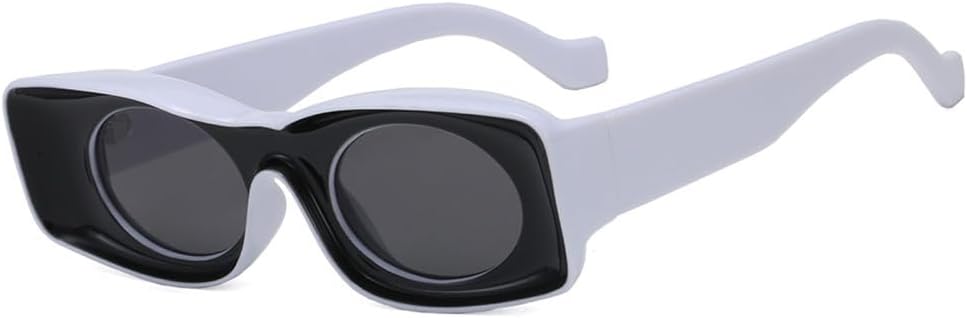 

Солнцезащитные очки Double Colors прямоугольной формы с вогнутой оправой, женские, в стиле панк, мужские, овальные, маленькие, с защитой от УФ-излучения UV400, мужские, женские LANGSER, 2