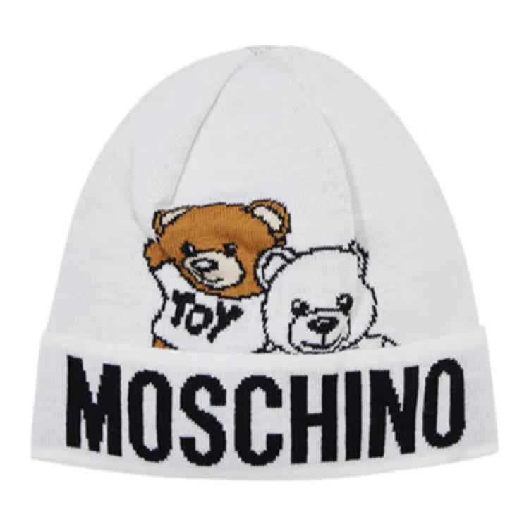 

MOSCHINO Белая женская шерстяная шапка, White