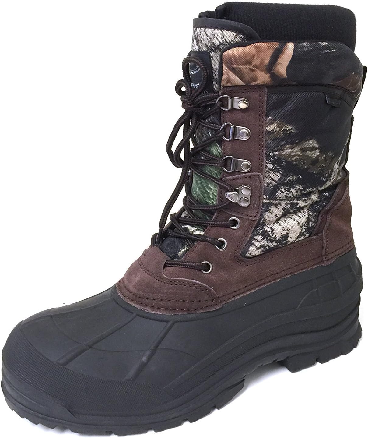 

Мужские зимние ботинки A10SB для холодной погоды, высота 25 см, водонепроницаемые, из кожи и нейлона, утепленные термолитом, для охоты и походов по снегу G4U-T, коричневый