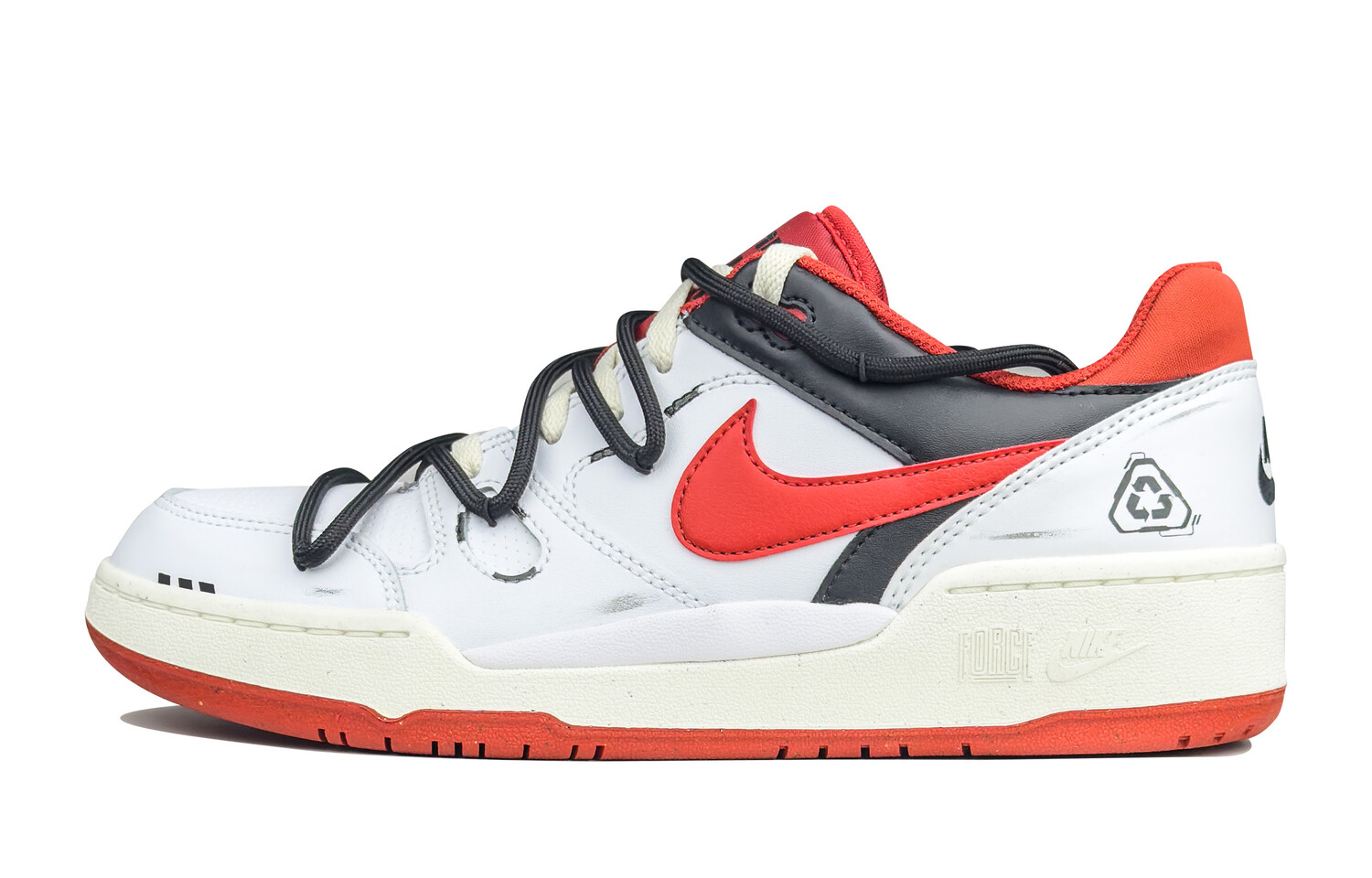 

Кроссовки Nike Full Force Low White Red Black, красный