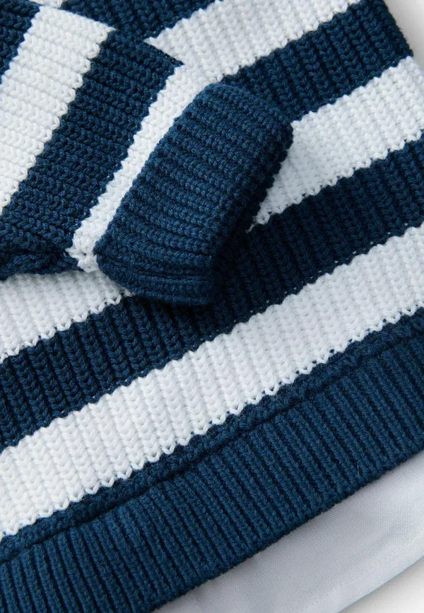 Джемпер Mock Next, navy stripe, синяя полоска — фото 4