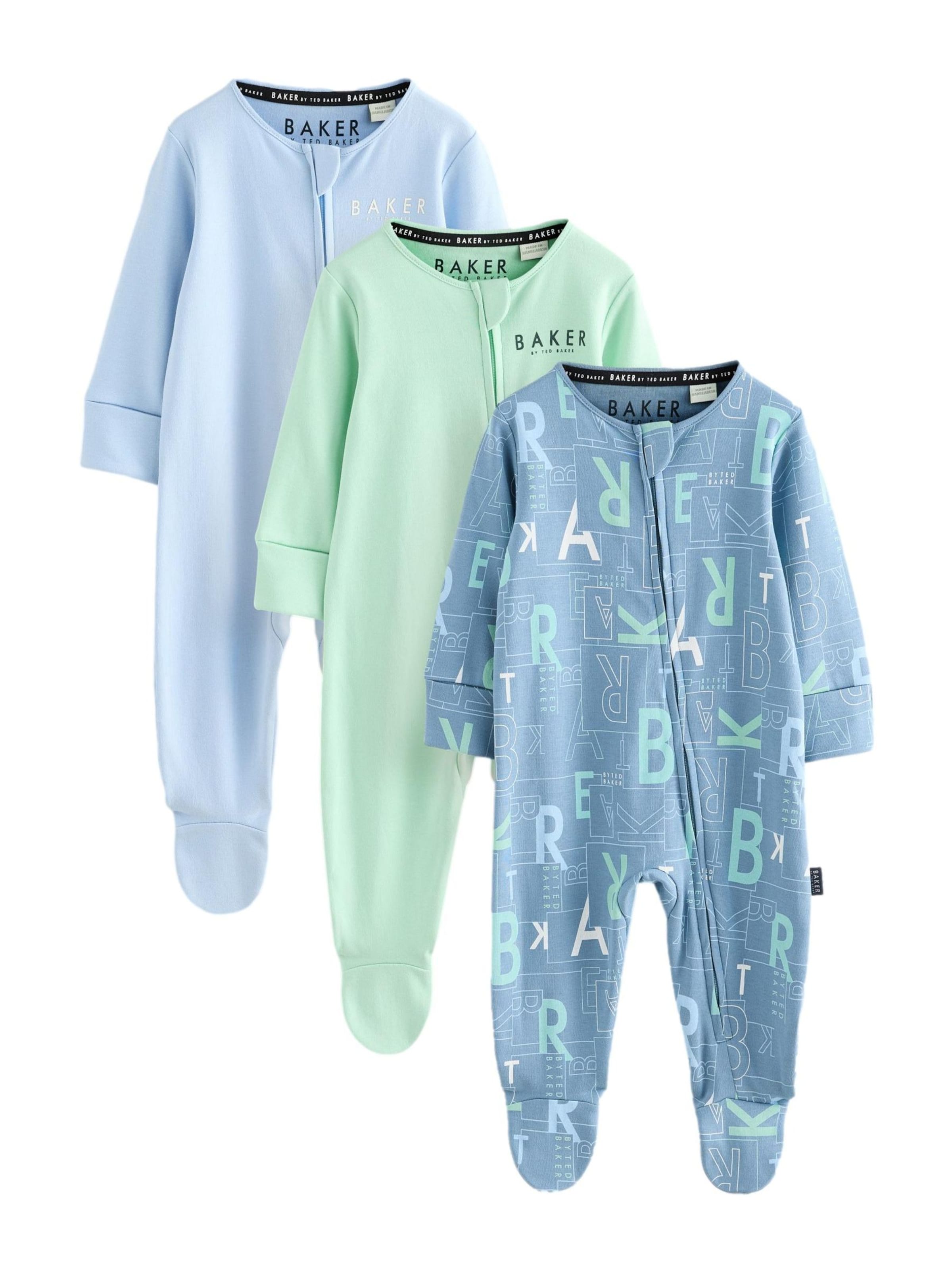 

Baker by Ted Baker Пижама в цветах дымчато-голубой, светло-голубой, пастельно-зеленый