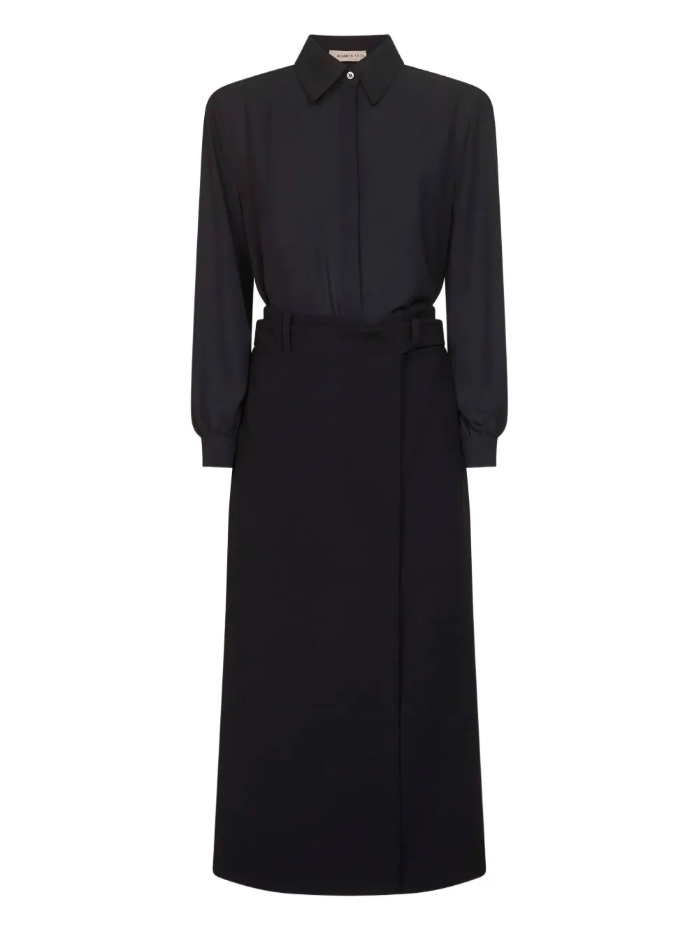 

Платье-рубашка с воротником Blanca Vita, черный