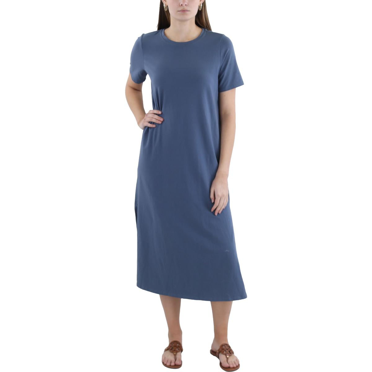 

Женское платье-футболка из органического хлопка Eileen Fisher, цвет dusk
